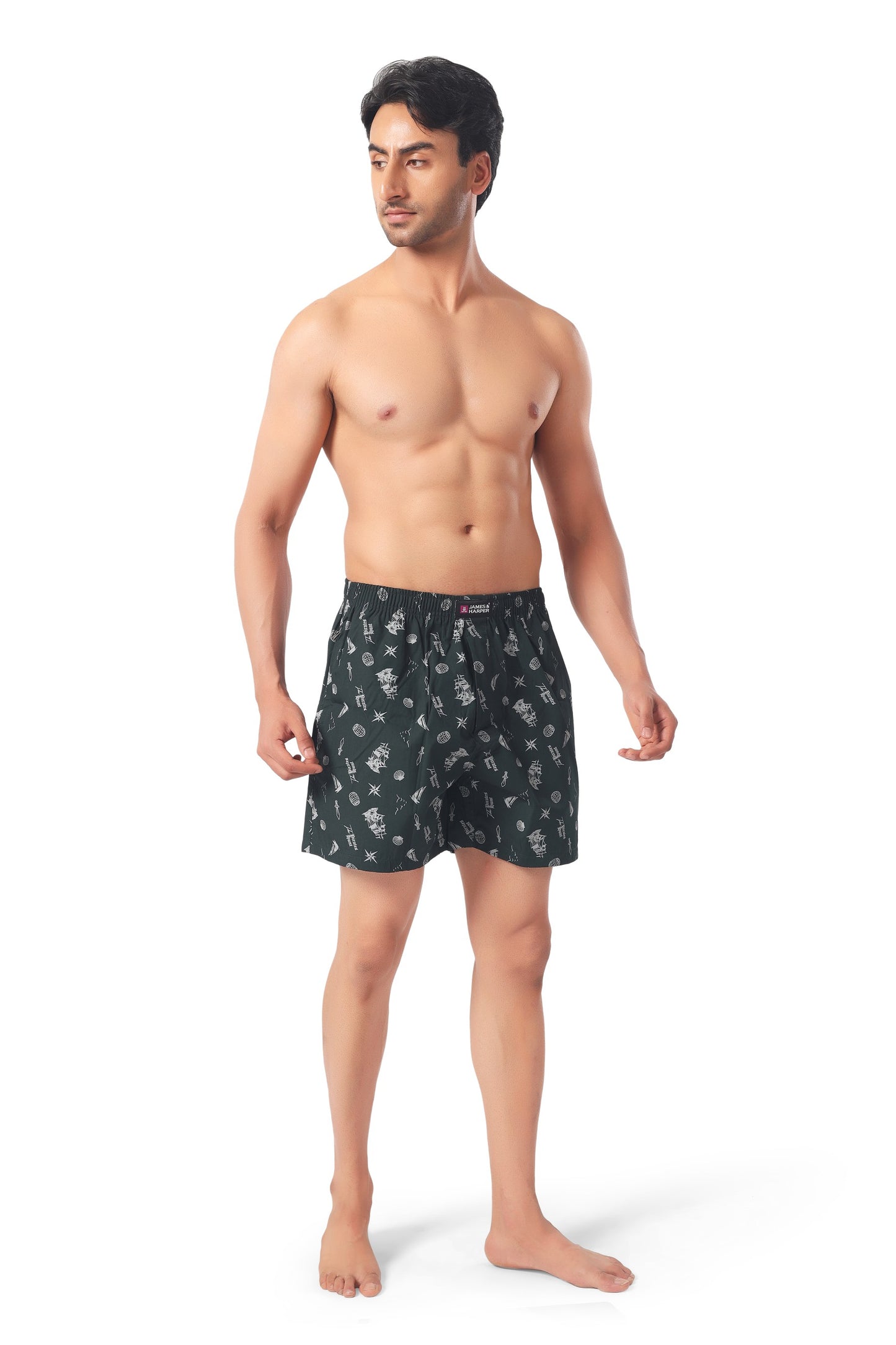 Printed Cotton Woven Shorts