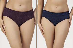 Women's Ultra Light Modal Printed Panty - Pack of 2 (P1)