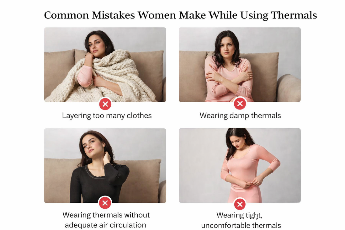 Common Mistakes Women Make While Using Thermals