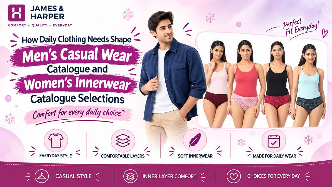 How Daily Clothing Needs Shape Men's Casual Wear Catalogue and Women's Innerwear Catalogue Selections