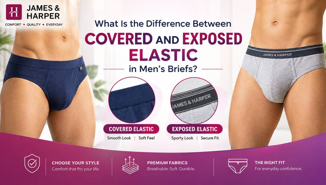 What Is the Difference Between Covered and Exposed Elastic in Men’s Briefs?