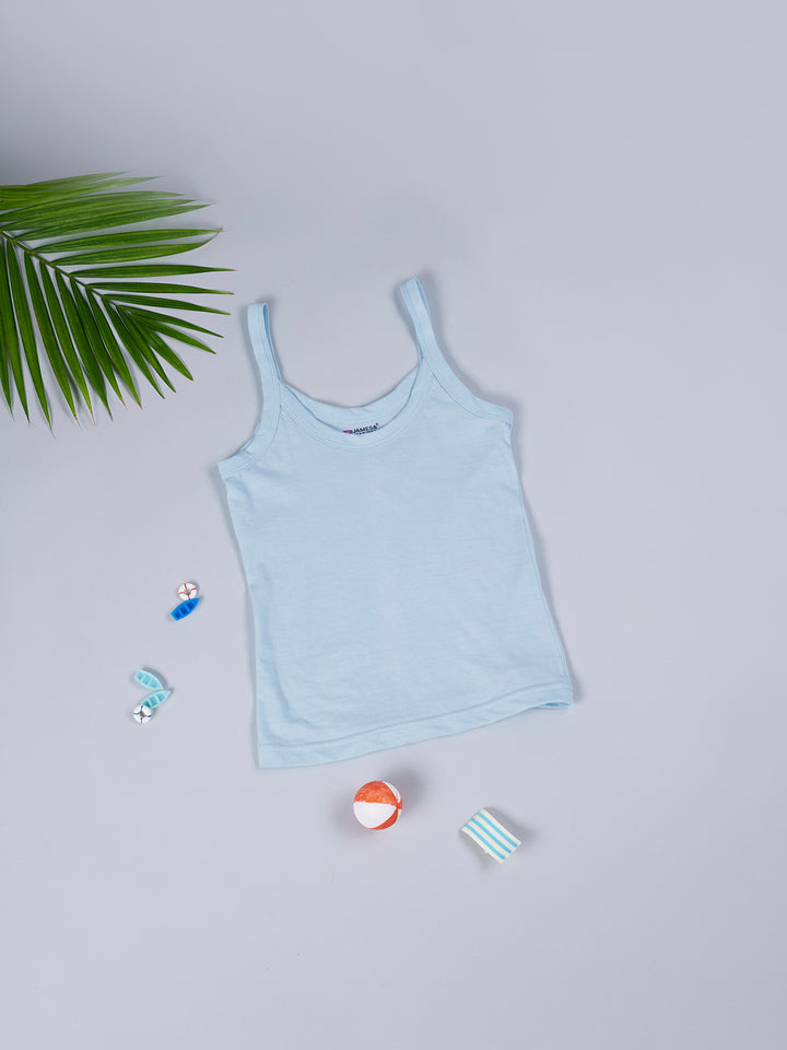 Girl's Super Combed Cotton Slip (Powder Blue)