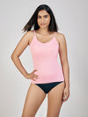 Women's Combed Cotton Spandex Camisole with Adjustable Straps (Delight)