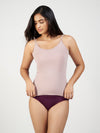 Women's Combed Cotton Spandex Camisole with Adjustable Straps (Light Chocolate)