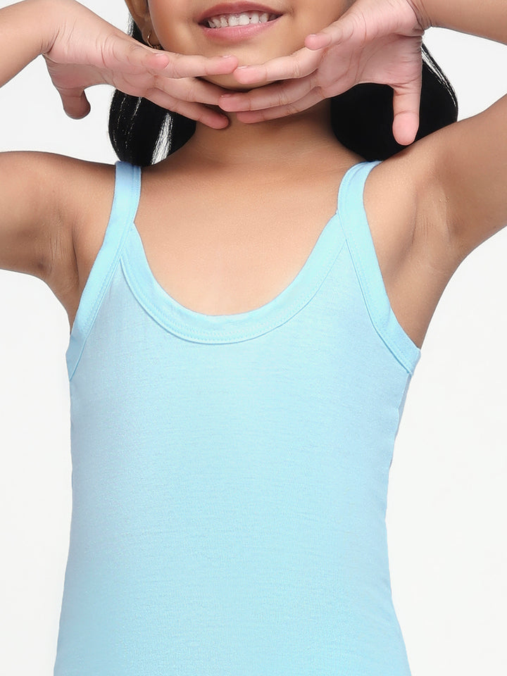 Girl's Super Combed Cotton Slip (Powder Blue)