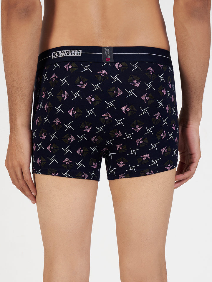 Men's Combed Cotton Spandex Printed Trunk (p2)