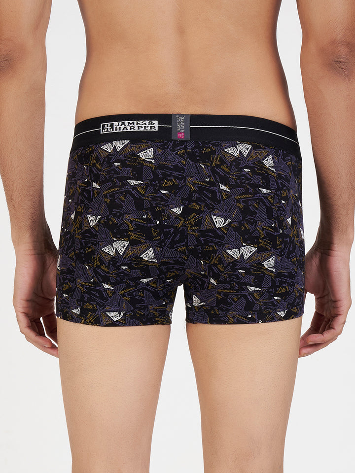 Men's Combed Cotton Spandex Printed Trunk (p5)