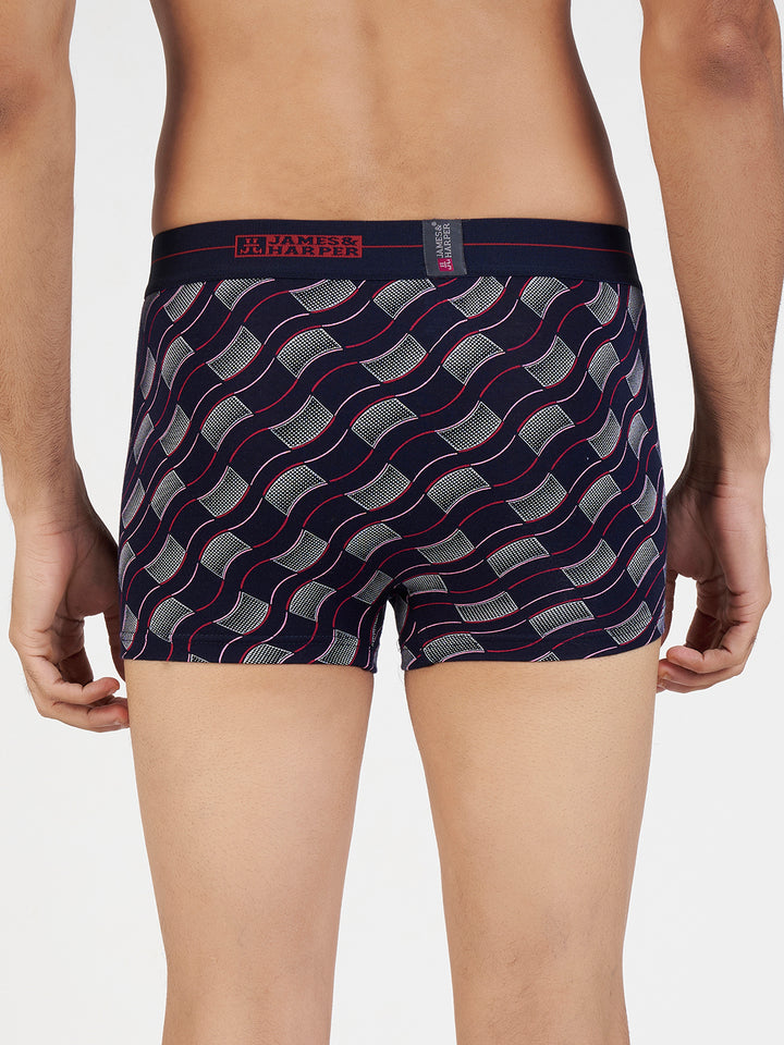 Men's Combed Cotton Spandex Printed Trunk (p6)