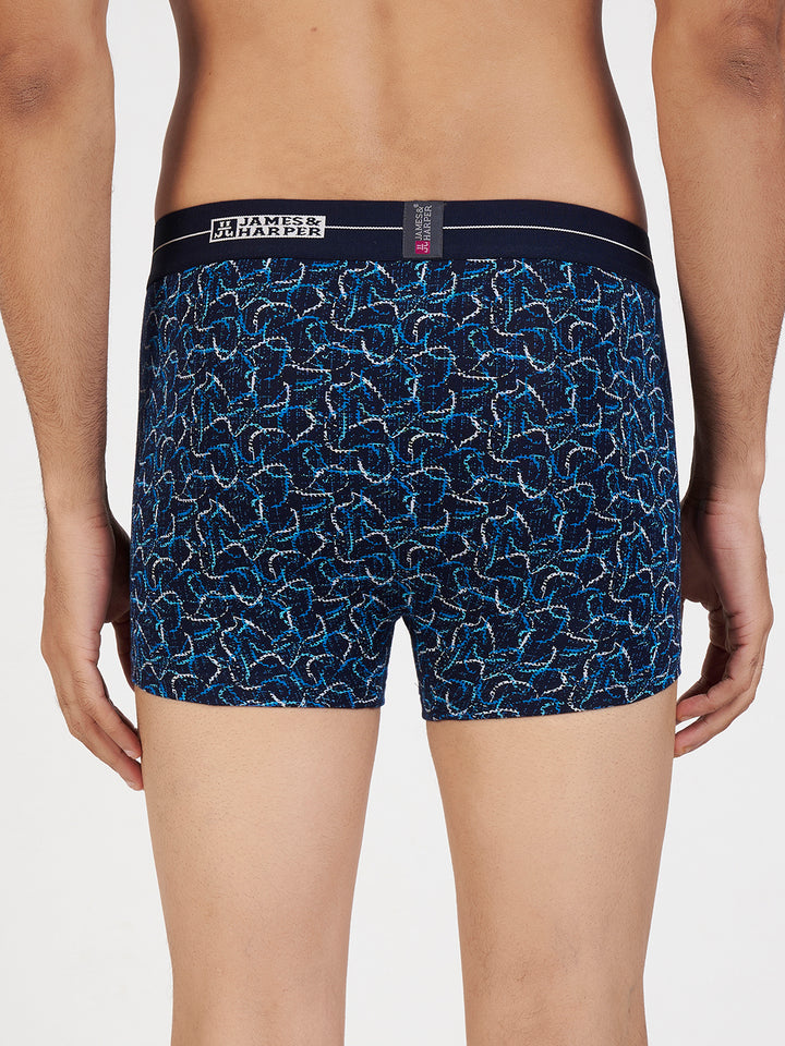Men's Combed Cotton Spandex Printed Trunk (p3)