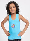 Boy's Graphic Print Round-Neck Vests (Powder Blue)
