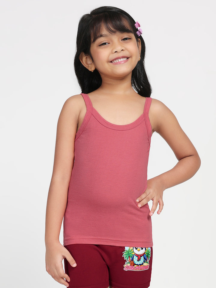 Girl's Super Combed Cotton Slip (Bridal Rose)