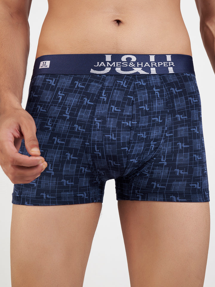 Men's Modal Elastane Printed Trunk (p1)