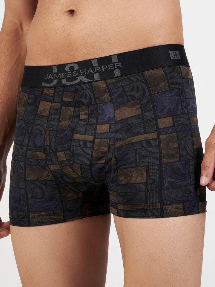 Men's Modal Elastane Printed Trunk (p3)