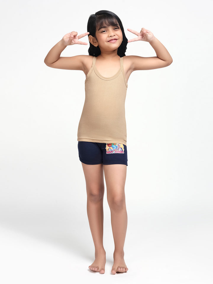 Girl's Super Combed Cotton Slip (Beige)
