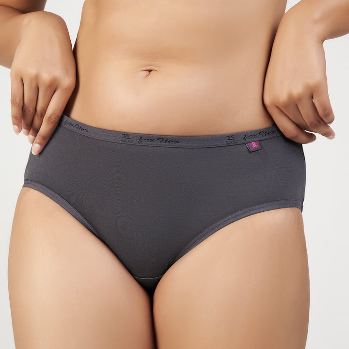 Women's Ultra Light Modal Panty (Dark Grey & Wine)