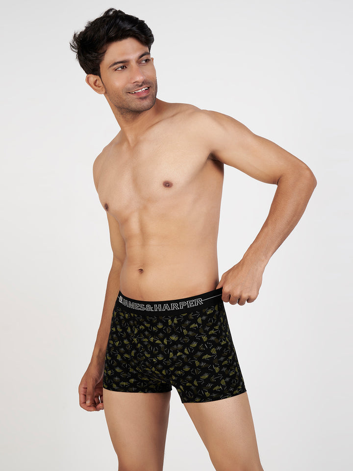 Men's Combed Cotton Spandex Printed Trunk (p1)