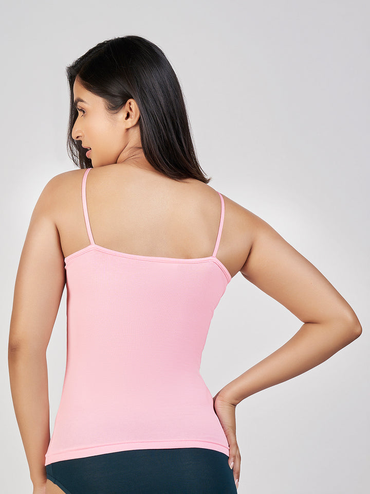 Women's Combed Cotton Spandex Camisole with Adjustable Straps (Delight)