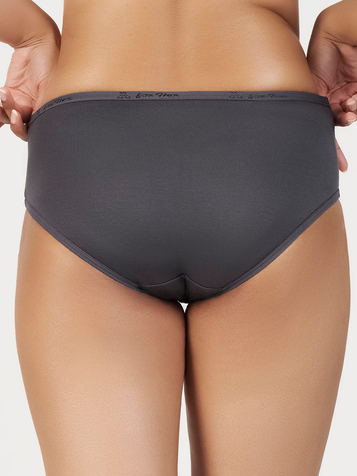 Women's Ultra Light Modal Panty (Dark Grey & Wine)