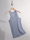 Men's Combed Cotton Rib Gym Vest (Grey Melange)