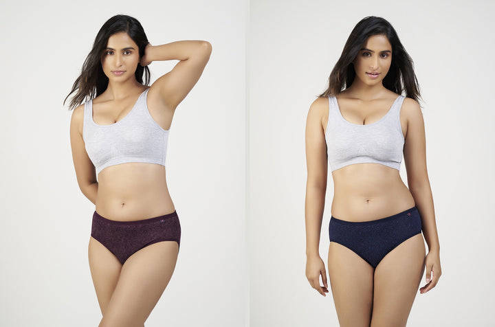 Women's Ultra Light Modal Printed Panty - Pack of 2 (P1)