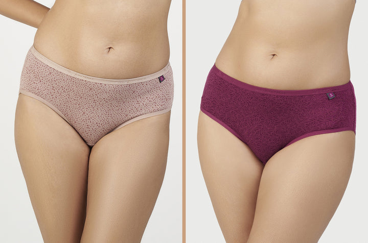 Women's Ultra Light Modal Printed Panty - Pack of 2 (P3)