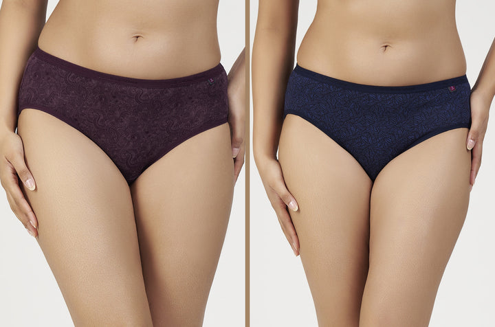 Women's Ultra Light Modal Printed Panty - Pack of 2 (P1)