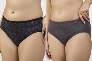 Women's Ultra Light Modal Printed Panty - Pack of 2 (P2)