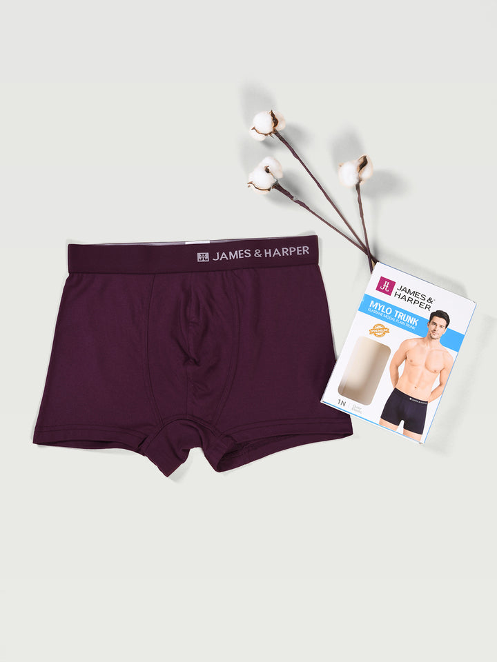 Men's Modal Elastane Trunk (Wine)
