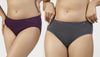 Women's Ultra Light Modal Panty (Dark Grey & Wine)