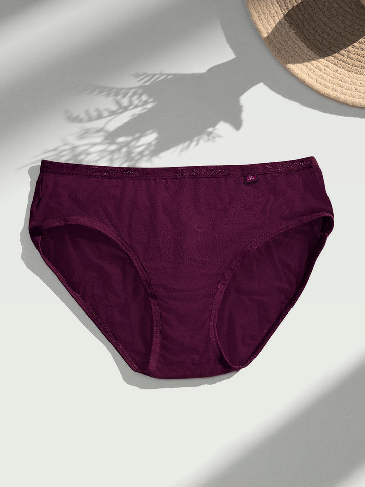 Women's Ultra Light Modal Panty (Candy Pink + Navy Blue)